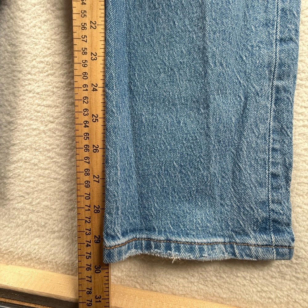 Levi's 501 Original Fit‎ Jeans Womens 27x30 Blue Denim Distressed Straight Leg - Picture 7 of 8